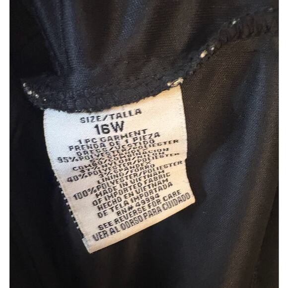 R&M Richards Black and Gold‎ Cocktail Dress Plus Size 16W - Picture 9 of 9